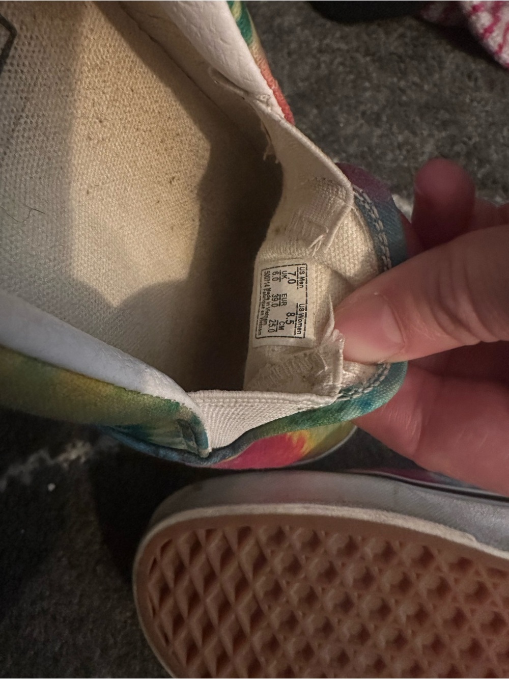 Classic Vans Tie-Dye Slip-On Sneakers - Picture 7 of 7